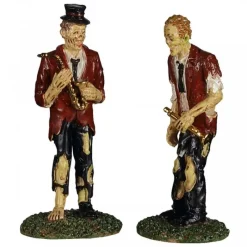Lemax Personaggi|Prodotti Fuori Catalogo*A Chilling Band Of Two Set Of 2 Cod. 02958