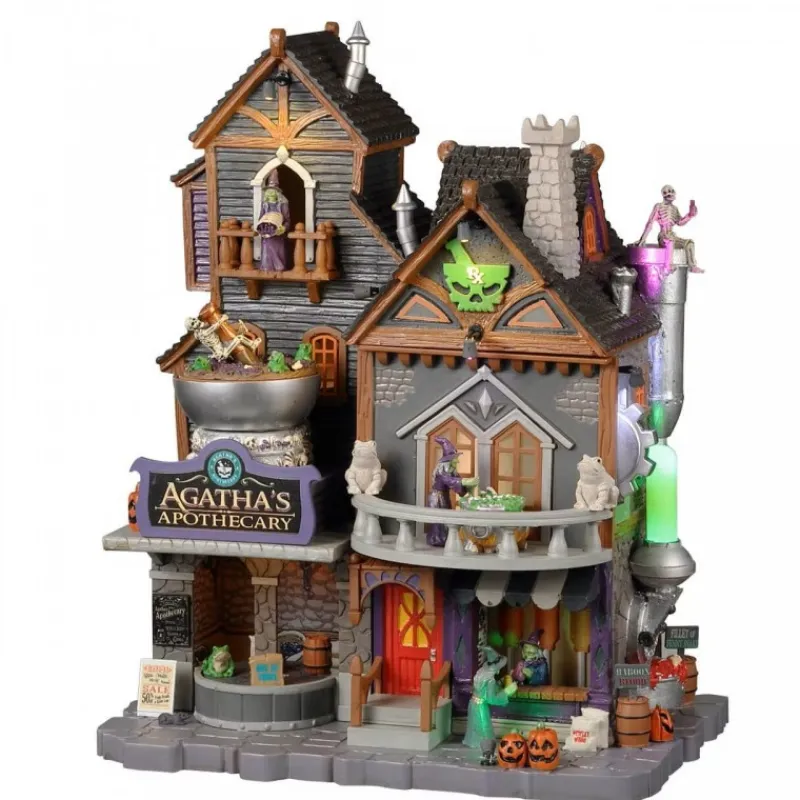 Lemax Edifici E Giostre In Movimento|Edifici E Giostre In Movimento*Agatha'S Apothecary con Alimentatore 4.5V Cod. 25848