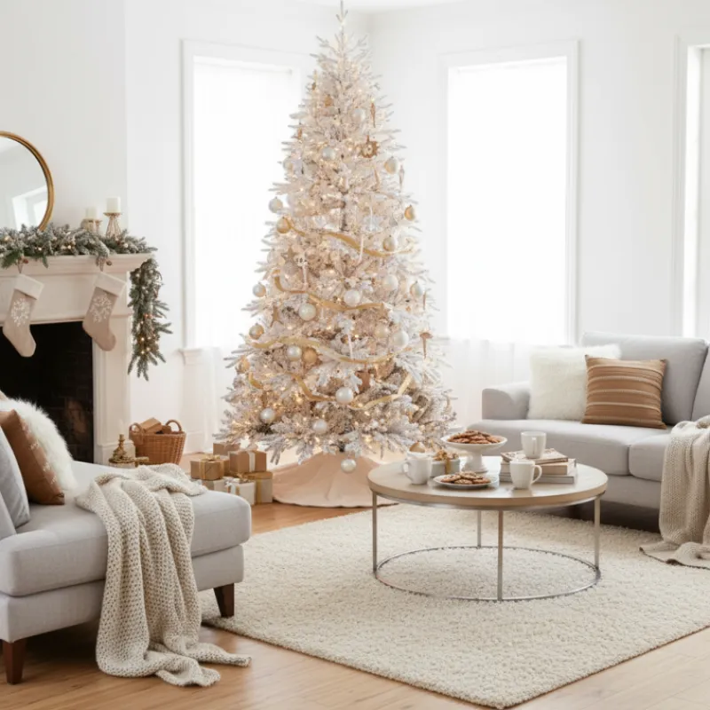 Magic Tree Alberi Di Natale Innevati|Alberi Di Natale Tradizionali*Albero di Natale Lincoln White h240Ø145cm PE
