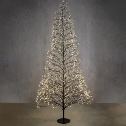 Edelman Luci Di Natale|Luci Di Natale*Albero di Natale Nero con 3000 LED Bianco Classico e Timer