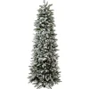 Magic Tree Alberi Di Natale Innevati|Alberi Di Natale Slim*Albero di Natale Russel Innevato h180Ø65cm PE+PVC