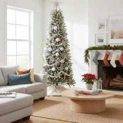 Magic Tree Alberi Di Natale Innevati|Alberi Di Natale Slim*Albero di Natale Russel Innevato h180Ø65cm PE+PVC