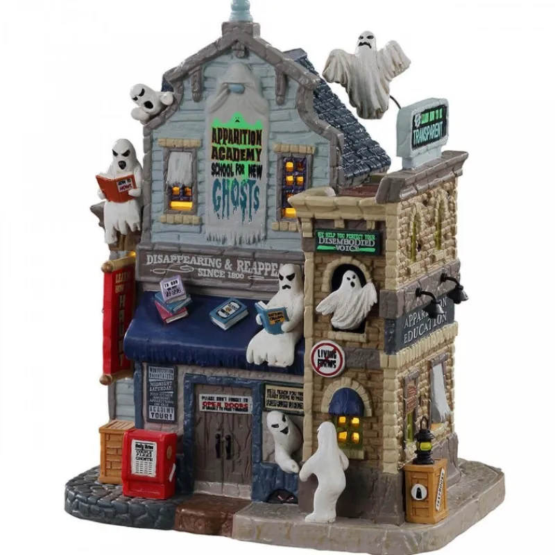 Lemax Edifici Illuminati|Edifici Illuminati*Apparition Academy con Alimentatore Cod. 15732