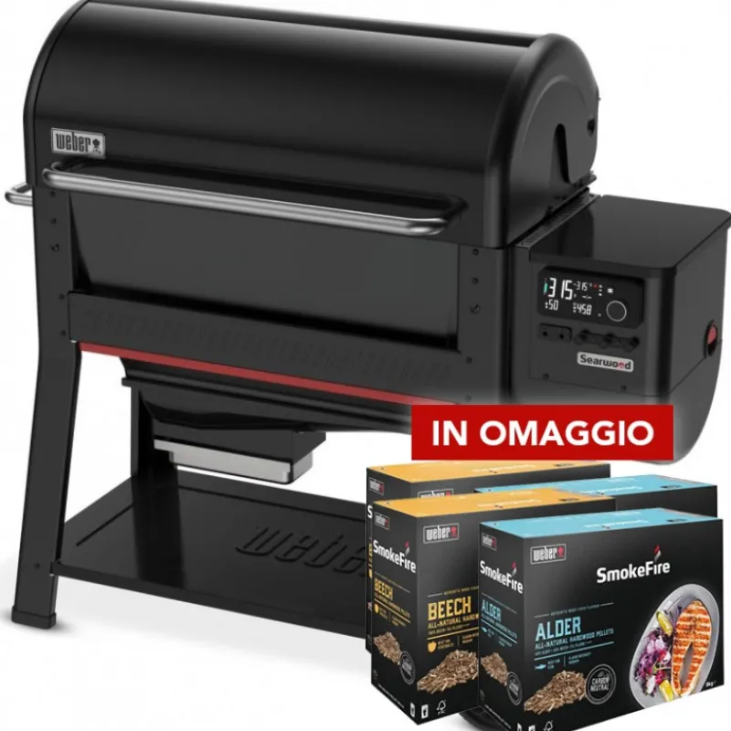 Weber Barbecue Weber A Pellet|Barbecue A Pellet*Barbecue a Pellet Searwood Xl Black Cod. 1500131