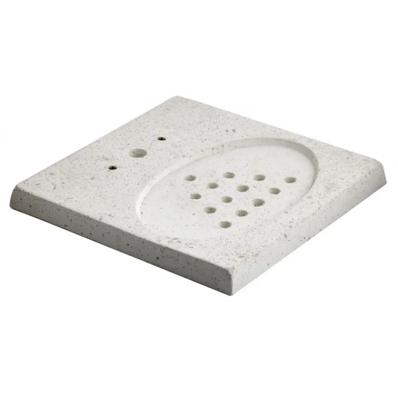 Acquapoint Accessori|Fontane Per Posa In Superficie*Base in Cemento Bianco Perforata con Griglia di Scarico per Fontane Ground Aquapoint