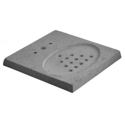 Acquapoint Accessori|Fontane Per Posa In Superficie*Base in Cemento Grigio Perforata con Griglia di Scarico per Fontane Ground Aquapoint