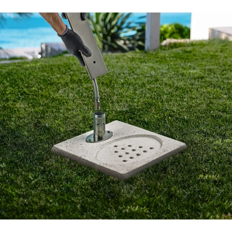 Acquapoint Accessori|Fontane Per Posa In Superficie*Base in Cemento Grigio Perforata con Griglia di Scarico per Fontane Ground Aquapoint