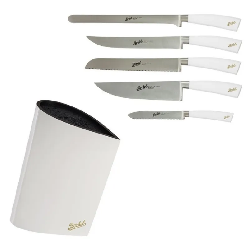 Berkel Coltelli Berkel|Coltelli Berkel*Ceppo Bag + Elegance Set 5 coltelli chef Bianco