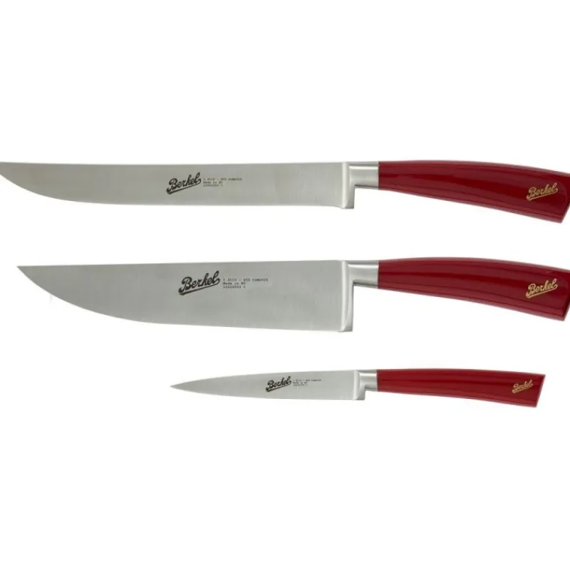 Berkel Coltelli Berkel|Coltelli Berkel*Elegance Set 3 coltelli chef Rosso