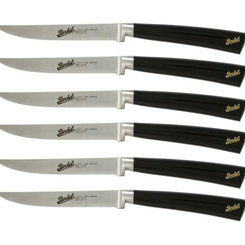 Berkel Coltelli Berkel|Coltelli Berkel*Elegance Set 6 coltelli da bistecca in acciaio Nero
