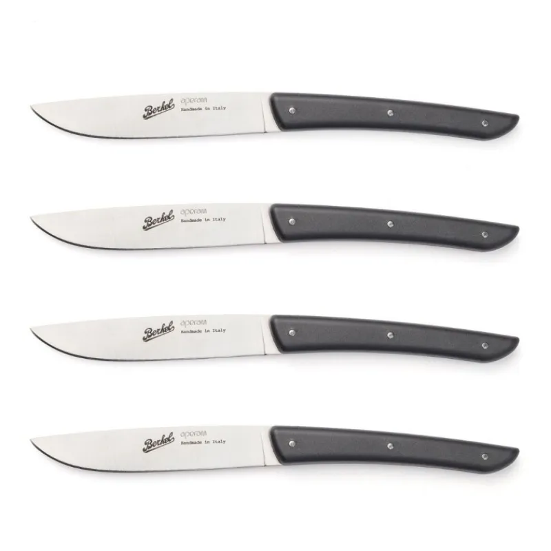 Berkel Coltelli Berkel*Set 4 Coltelli da Bistecca Colore Nero