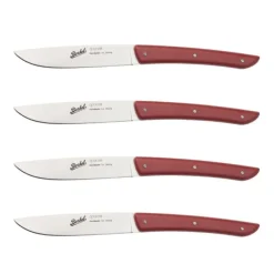Berkel Coltelli Berkel*Set 4 Coltelli da Bistecca Colore Rosso