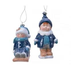 Kaemingk Addobbi Per Albero Di Natale*Bimbi da Appendere Bianco/Azzurro. Pezzo Singolo