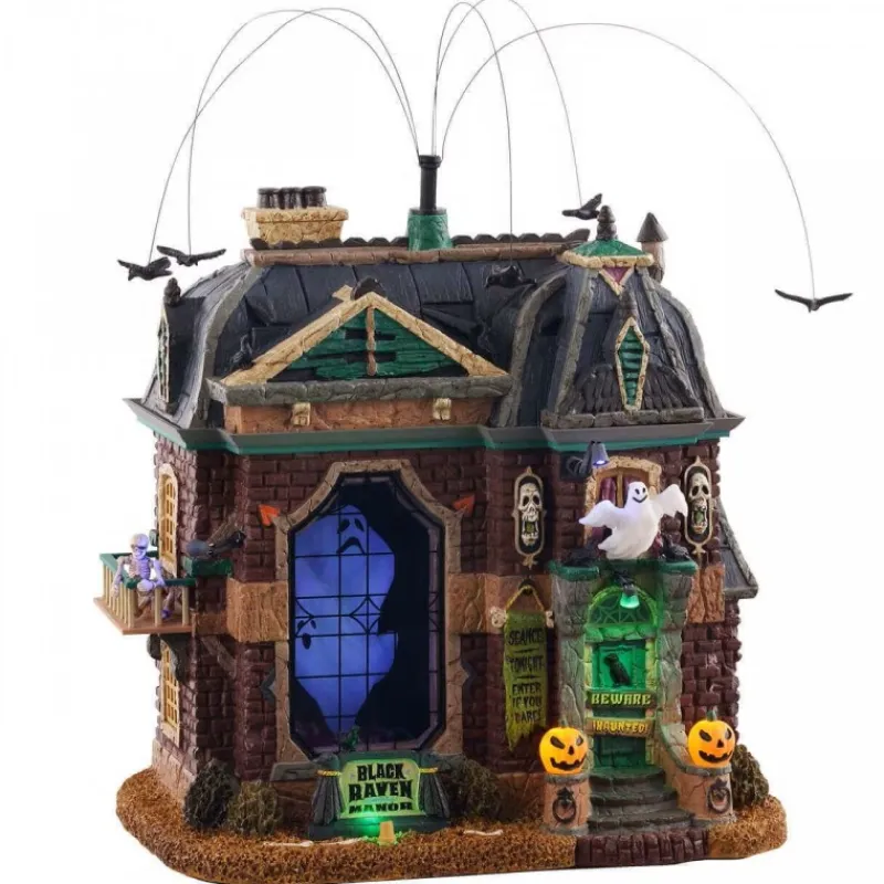 Lemax Edifici E Giostre In Movimento|Edifici E Giostre In Movimento*Black Raven Manor con Alimentatore 4.5V Cod. 05605