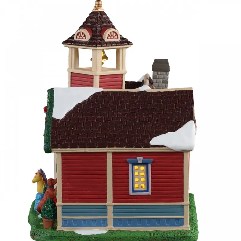 Lemax Edifici Illuminati*Bright Meadow Elementary con Alimentatore Cod. 15766