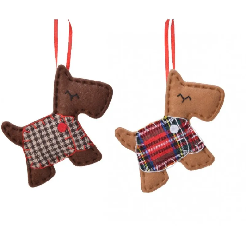 Kaemingk Addobbi Per Albero Di Natale*Cagnolini di Pezza da Appendere. Pezzo Singolo