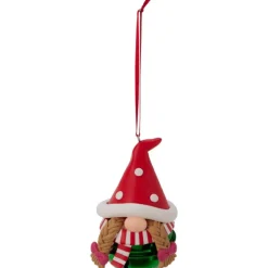 Koopman Palline Di Natale*Campanella Gnomo da Appendere. Pezzo Singolo