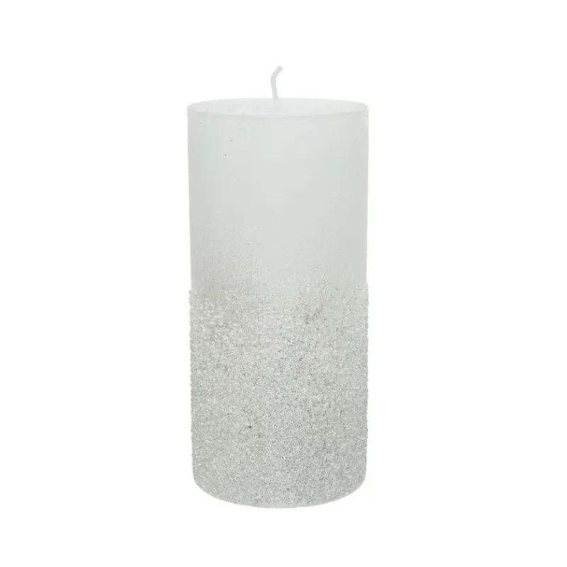 Kaemingk Candele E Accessori*Candela decorata con glitter 15 cm.