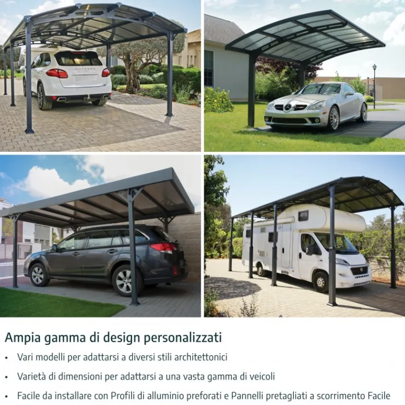 Canopia Carport*Arcadia Carport in Alluminio 3.6 X 5 m