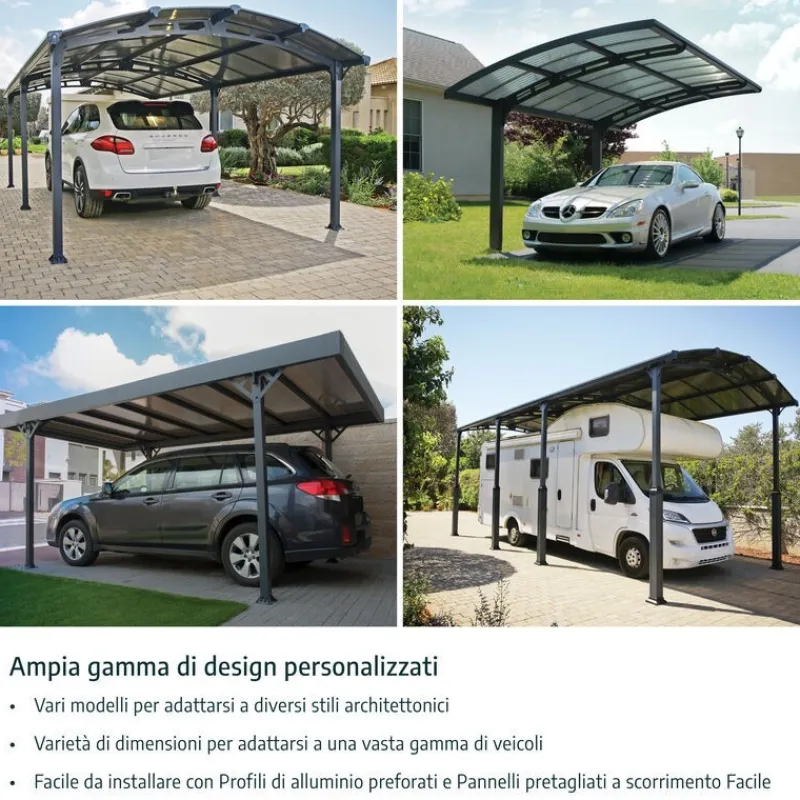 Canopia Carport*Arcadia Carport in Alluminio 3.6 X 5 m