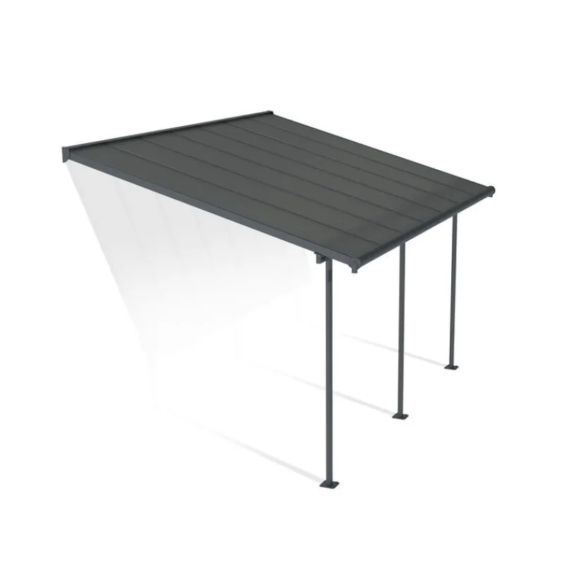 Canopia Pergole*Capri Pergola Addossata in Alluminio 3X4.3 m Grigio