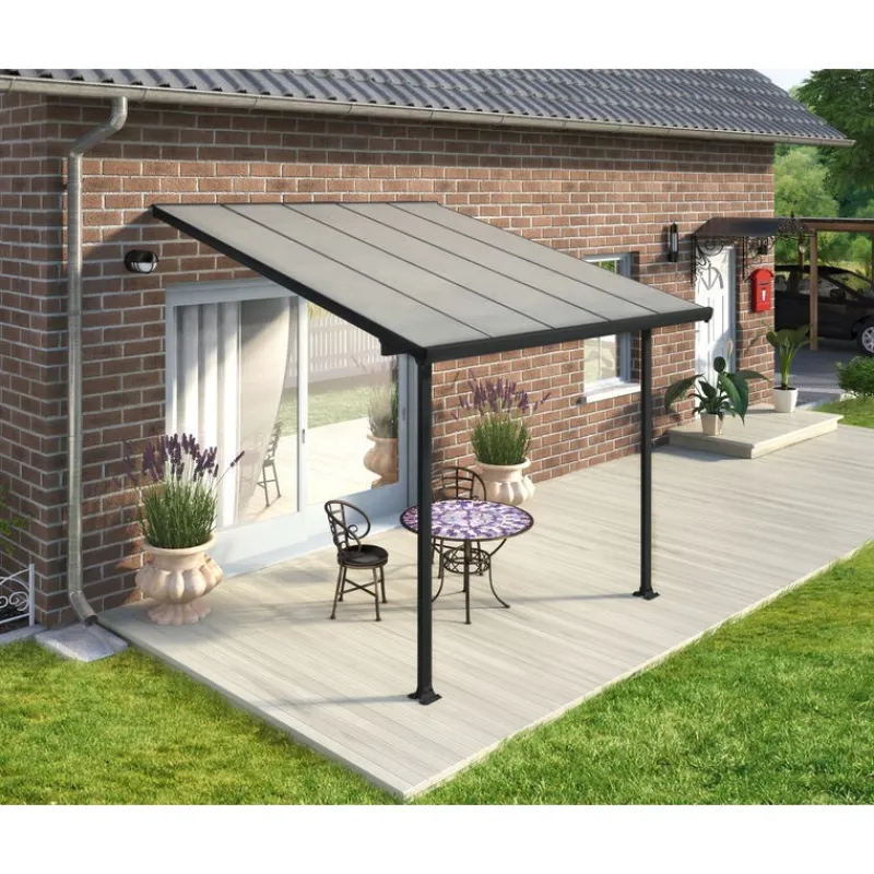 Canopia Pergole*Feria Pergola Addossata in Alluminio 3X3 m Grigio