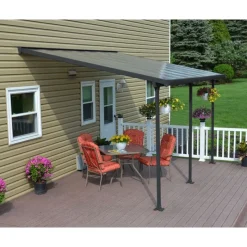 Canopia Pergole*Feria Pergola Addossata in Alluminio 3X4.3 m Grigio