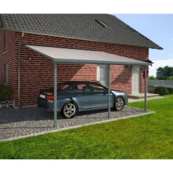 Canopia Pergole*Feria Pergola Addossata in Alluminio 3X4.3 m Grigio