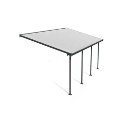 Canopia Pergole*Feria Pergola Addossata in Alluminio 3X6.1 m Grigio
