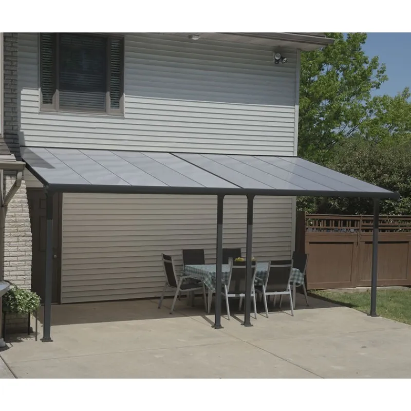 Canopia Pergole*Feria Pergola Addossata in Alluminio 3X6.1 m Grigio