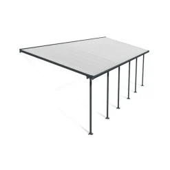 Canopia Pergole*Feria Pergola Addossata in Alluminio 3X9.2 m Grigio