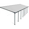 Canopia Pergole*Feria Pergola Addossata in Alluminio 3X12.2 m Grigio
