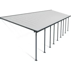 Canopia Pergole*Feria Pergola Addossata in Alluminio 3X12.7 m Grigio
