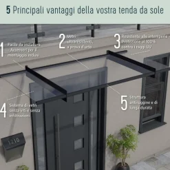 Canopia Pensiline*Garamond Pensilina Da Esterno 135X90 cm Trasparente