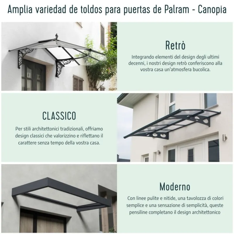 Canopia Pensiline*Herald Pensilina Da Esterno 670X140 cm Trasparente
