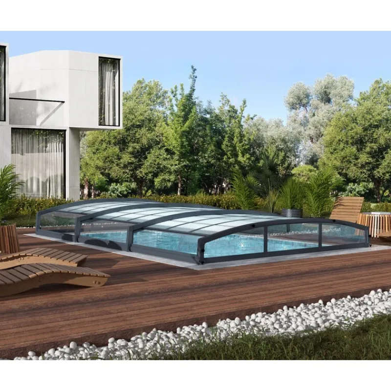 Canopia Coperture Per Piscina*Majorca CoPertura Telescopica de Policarbonato & Alluminio Per Piscina 8X4 m