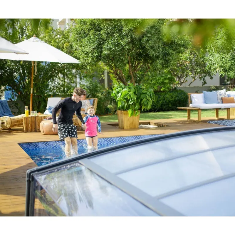 Canopia Coperture Per Piscina*Majorca CoPertura Telescopica de Policarbonato & Alluminio Per Piscina 8X4 m
