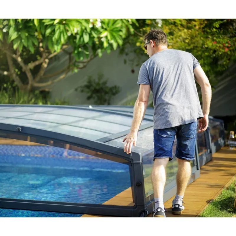 Canopia Coperture Per Piscina*Majorca CoPertura Telescopica de Policarbonato & Alluminio Per Piscina 8X4 m
