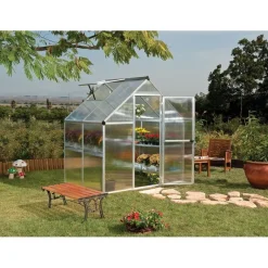 Canopia Serra Da Giardino Canopia*Mythos Doppio Strato Serra Da Giardino in Policarbonato 126X185X208 cm Argento