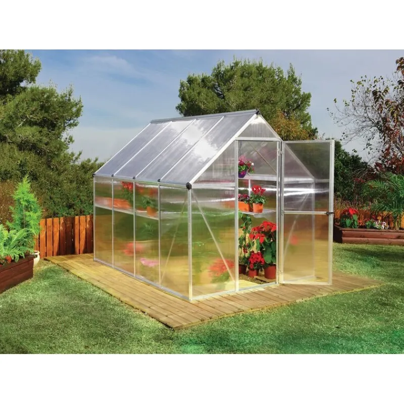 Canopia Serra Da Giardino Canopia*Mythos Doppio Strato Serra Da Giardino in Policarbonato 247X185X208 cm Argento