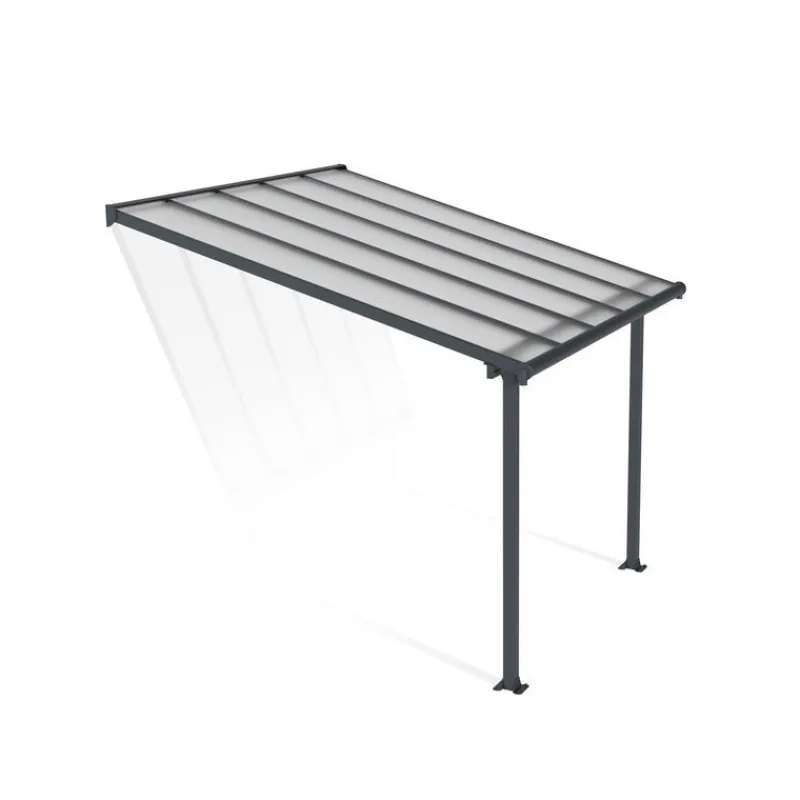 Canopia Pergole*Olympia Pergola Addossata in Alluminio 3X3 m Grigio