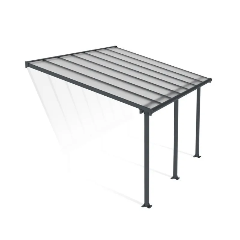Canopia Pergole*Olympia Pergola Addossata in Alluminio 3X4.3 m Grigio