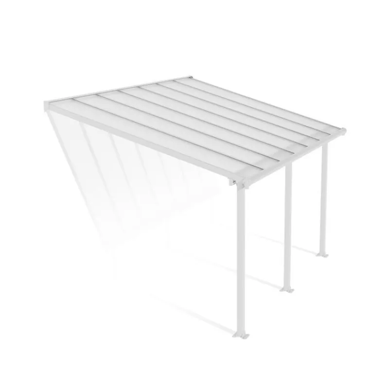 Canopia Pergole*Olympia Pergola Addossata in Alluminio 3X4.3 m Bianco