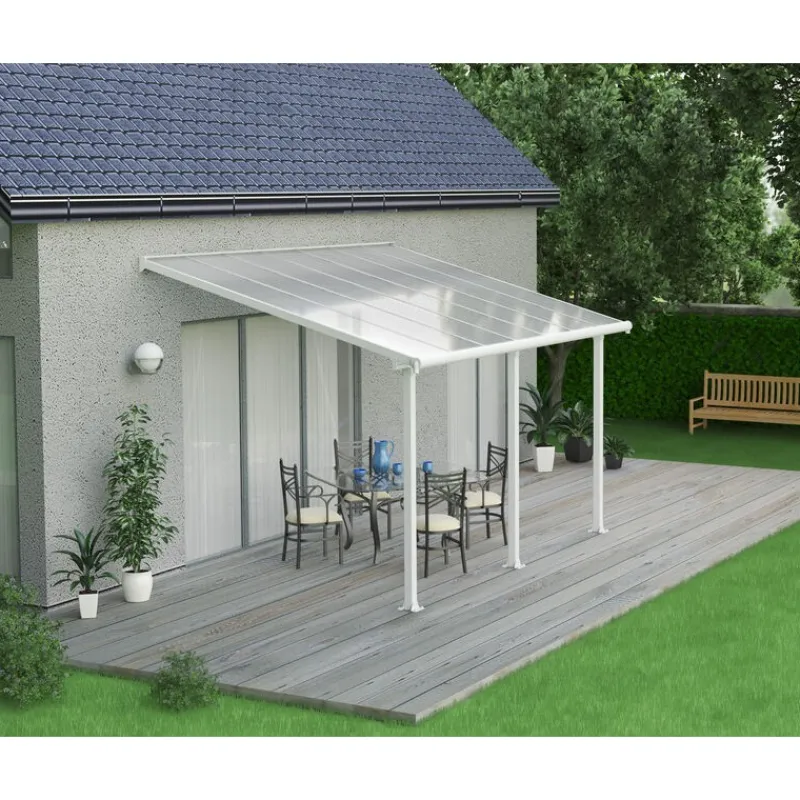 Canopia Pergole*Olympia Pergola Addossata in Alluminio 3X4.3 m Bianco