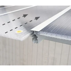 Canopia Pergole*Olympia Pergola Addossata in Alluminio 3X5.5 m Grigio