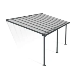Canopia Pergole*Olympia Pergola Addossata in Alluminio 3X6.2 m Grigio