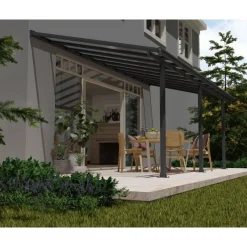 Canopia Pergole*Olympia Pergola Addossata in Alluminio 3X6.2 m Grigio