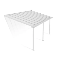 Canopia Pergole*Olympia Pergola Addossata in Alluminio 3X6.2 m Bianco