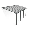 Canopia Pergole*Olympia Pergola Addossata in Alluminio 3X7.4 m Grigio