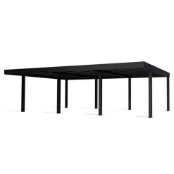 Canopia Carport*OSLO Carport in Alluminio 6X9 m Nero